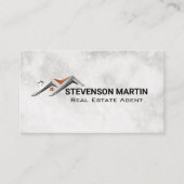 House-Logo | Marmor Visitenkarte (Vorderseite)