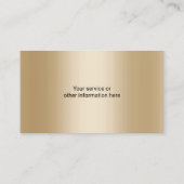 House Logo Real Anwesen Black & Gold Realtor Foto Visitenkarte (Rückseite)