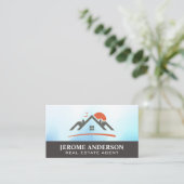 House-Logo | Real Anwesen Business Card Visitenkarte (Stehend Vorderseite)