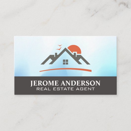 House-Logo | Real Anwesen Business Card Visitenkarte (Vorderseite)