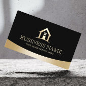 House Logo Real Anwesen Realtor Modernes Black & G Visitenkarte