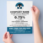 House-Logo, Realtor, Anwesen-Agent-Werbung Flyer (Hand)