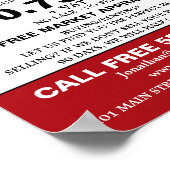 House-Logo, Realtor, Anwesen-Agent-Werbung Poster (Ecke)