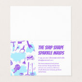 House Maid Cleaning Service and Supplies Visitenkarten (Außenseite Aufgefaltet)