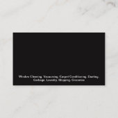 House Maid | Reiniger Visitenkarte (Rückseite)