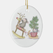 House-Mouse Designs® - Die ersten Weihnachtsferien Keramikornament (Rechts)