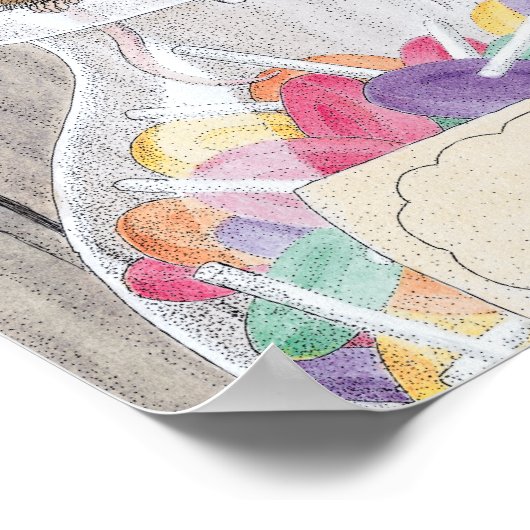 House-Mouse Designs® - Wall Art Poster (Ecke)