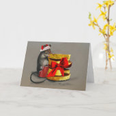 House Mouse Weihnachten Karte (Gelbe Blume)