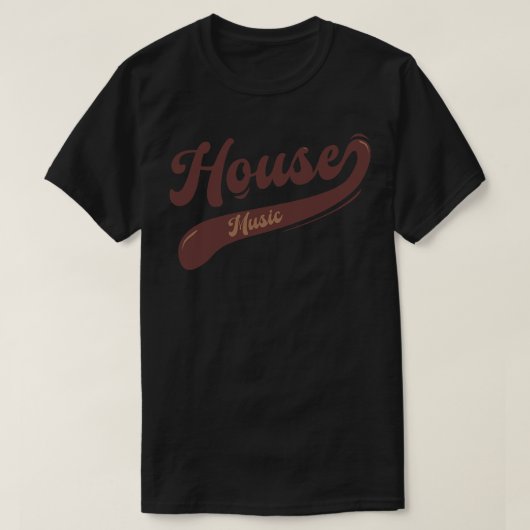 House music Brown Vintag V1 T-Shirt (Design vorne)