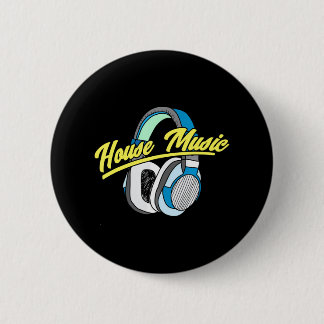 House Music DJ Turntable Headphones Button