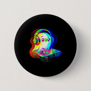 House Music Ghost Dj Optical Illusion Edm Hallowee Button