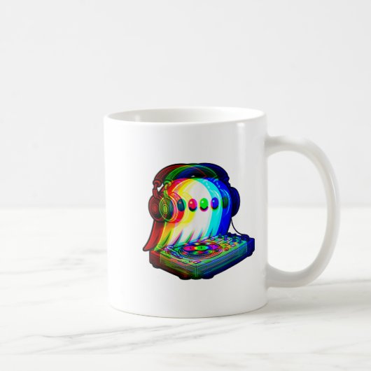 House Music Ghost Dj Optical Illusion Edm Hallowee Kaffeetasse (Rechts)