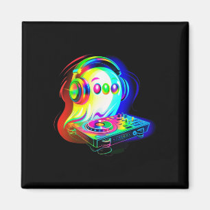 House Music Ghost Dj Optical Illusion Edm Hallowee Magnet