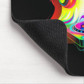 House Music Ghost Dj Optical Illusion Edm Hallowee Mousepad (Ecke)
