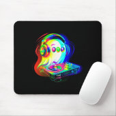 House Music Ghost Dj Optical Illusion Edm Hallowee Mousepad (Mit Mouse)