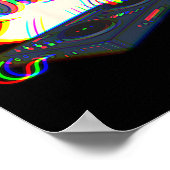 House Music Ghost Dj Optical Illusion Edm Hallowee Poster (Ecke)