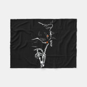 House Music Ghost Halloween Techno Rave Halloween Fleecedecke (Vorderseite (Horizontal))