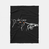 House Music Ghost Halloween Techno Rave Halloween Fleecedecke (Vorderseite)