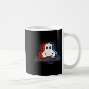 House Music Ghost Optical Illusion Boo Edm Hallowe Kaffeetasse