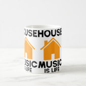 House Music Is Life Edm Rave Dj House Kaffeetasse (Mittel)