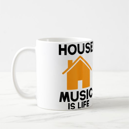 House Music Is Life Edm Rave Dj House Kaffeetasse (Links)