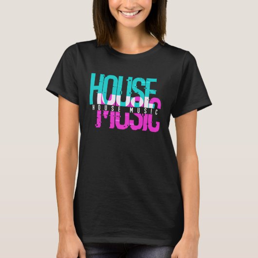 House Music Rave EDC EDM Techno Festival Moon and T-Shirt (Vorderseite)