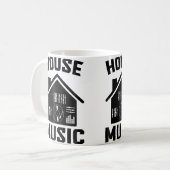 House-Musik Edm Rave Dj House Kaffeetasse (Vorderseite Links)