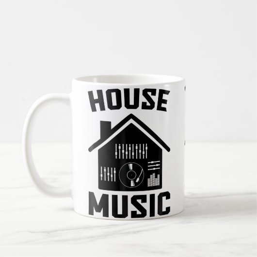 House-Musik Edm Rave Dj House Kaffeetasse (Links)