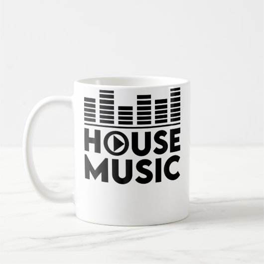 House-Musik Edm Rave Dj House Kaffeetasse (Links)