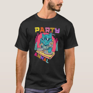 House-Musik-Rave-Katze-Party-Tier-Kitty-Dj-Jugend T-Shirt