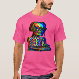 House-Musik-Skelett optische Täuschung Edm Hallowe T-Shirt