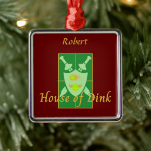 House of Dink Pickleball Wappen Personalisiert Ornament Aus Metall