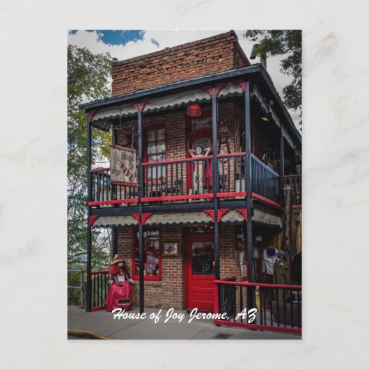 House of Joy, Jerome, AZ. Postkarte (Vorderseite)