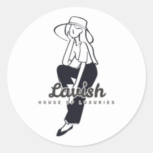 House Of Lavish Logo Aufkleber Elegante Modegirl