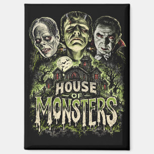 House of Monsters Klassischer Horror-Monster-Magne Magnet