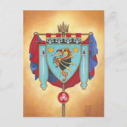 House of Pendragon Banner Postkarte (Vorderseite)