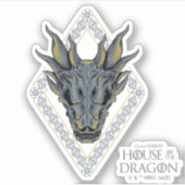 HOUSE OF THE DRAGON | Balerion Skull Diamond Crest Aufkleber (Vorderseite)