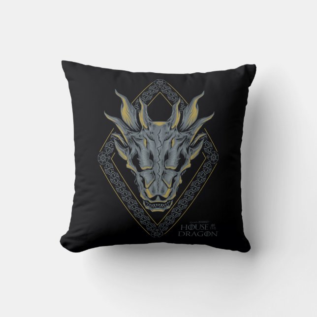 HOUSE OF THE DRAGON Balerion Skull Diamond Crest Kissen (Vorderseite)