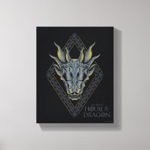 HOUSE OF THE DRAGON Balerion Skull Diamond Crest Leinwanddruck