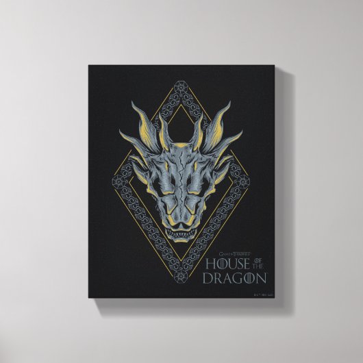 HOUSE OF THE DRAGON Balerion Skull Diamond Crest Leinwanddruck (Vorderseite)