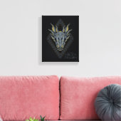 HOUSE OF THE DRAGON Balerion Skull Diamond Crest Leinwanddruck (Insitu (Wohnzimmer))