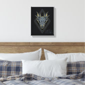 HOUSE OF THE DRAGON Balerion Skull Diamond Crest Leinwanddruck (Insitu (Schlafzimmer))