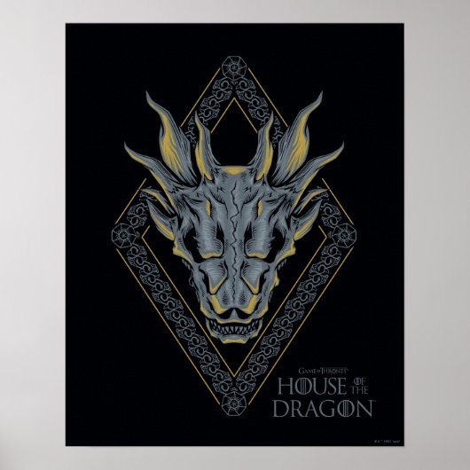 HOUSE OF THE DRAGON Balerion Skull Diamond Crest Poster (Vorne)