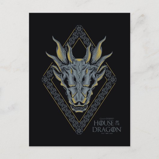 HOUSE OF THE DRAGON Balerion Skull Diamond Crest Postkarte (Vorderseite)