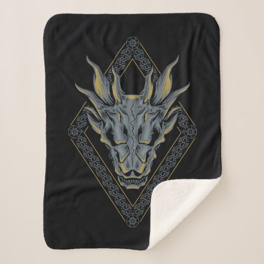 HOUSE OF THE DRAGON Balerion Skull Diamond Crest Sherpadecke (Vorderseite)