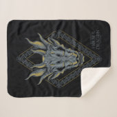 HOUSE OF THE DRAGON Balerion Skull Diamond Crest Sherpadecke (Vorderseite (Horizontal))