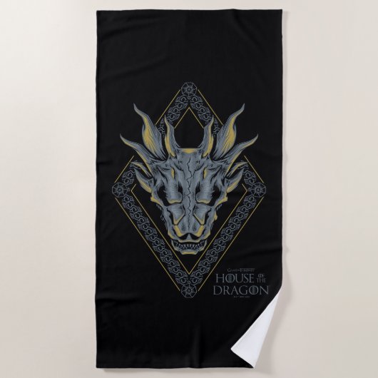 HOUSE OF THE DRAGON Balerion Skull Diamond Crest Strandtuch (Vorderseite)