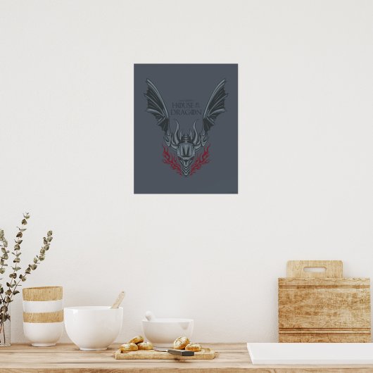 HOUSE OF THE DRAGON Fire-Breathing Dragon Head Poster (Küche)
