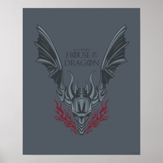 HOUSE OF THE DRAGON Fire-Breathing Dragon Head Poster (Vorne)