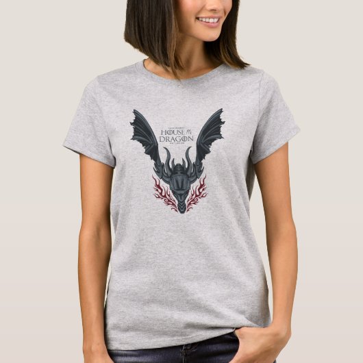 HOUSE OF THE DRAGON Fire-Breathing Dragon Head T-Shirt (Vorderseite)